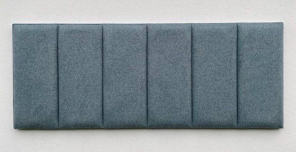 SLANE  8ft (240 x 75cm) Bespoke Headboard. Fab: Romance Oyster, MDF Wall Fittings.